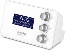 TechniSat DigitRadio 50 SE wekker radio met DAB+ en FM, wit