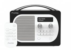 Pure Evoke D4 Domino portable digitale DAB+ FM radio met Bluetooth, zwart met wit