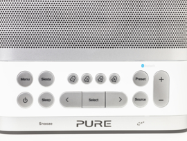 Pure Siesta S6 Luxe DAB+ en FM wekker radio met Bluetooth, Polar White