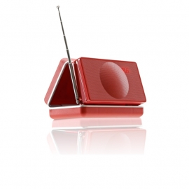 Geneva Model XS DAB+ / FM en Bluetooth reiswekkerradio met hifi sound, rood