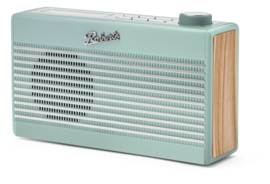 Roberts Rambler Mini retro DAB+ radio met FM en Bluetooth met oplaadbare accu, Duck Egg