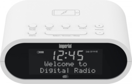 Imperial DABMAN d20 wekkerradio met DAB+ en FM radio met Qi draadloos opladen, wit