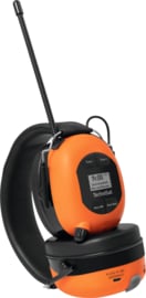 TechniSat Stereoman DAB+ OD stereo DAB+ en FM hoofdtelefoon bouwradio - gehoorbeschermer met ingebouwde accu, oranje
