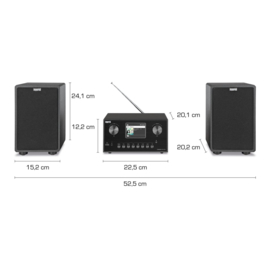 Imperial DABMAN i310 CD hifi stereo systeem met internet, DAB+, CD, Bluetooth