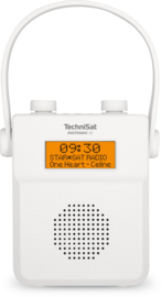 TechniSat DigitRadio 30 DAB+ en FM badkamer radio met Bluetooth ontvangst en oplaadbare accu, wit