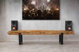 Klipsch Reference R-40 PM versterkte stereo hi-fi luidsprekers met 70 Watt versterker