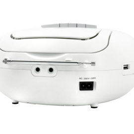 Soundmaster SCD7800 SW stereo portable radio met DAB+, FM, CD, cassette en USB, wit