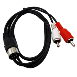 Audiokabel 7-pin DIN naar 2x TULP-Male - B&O AUX kabel - 150 cm