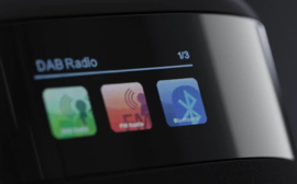 Pinell Compact+ oplaadbare DAB+ radio met FM en Bluetooth, zwart