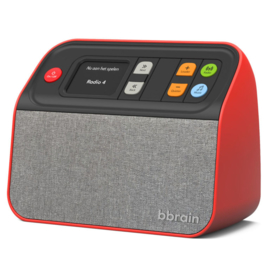 BBrain DAB+ en FM radio met USB muziekspeler, zeer makkelijk te bedienen, rood