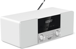 TechniSat DIGITRADIO 3 stereo tafelradio met DAB+ digital radio, FM, Bluetooth, CD-speler en USB, wit