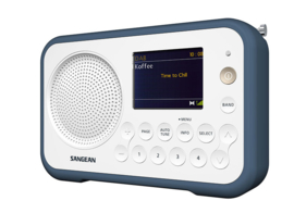 Sangean TRAVELLER 760  ( DPR-76 ) DAB+ draagbare radio met FM, WIT - INKTBLAUW