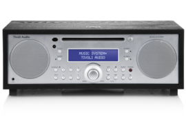 Tivoli Audio Music System+ hifi stereo systeem met DAB+ / FM, Bluetooth, CD-speler en wekkerradio, Black Ash - Silver