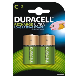 Type C oplaadbare batterijen, Duracell, set van 2