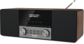 TechniSat DIGITRADIO 3 stereo tafelradio met DAB+ digital radio, FM, Bluetooth, CD-speler en USB, walnoot