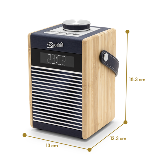 Roberts Rambler Midi portable retro DAB+ radio met FM en Bluetooth, Navy Blue