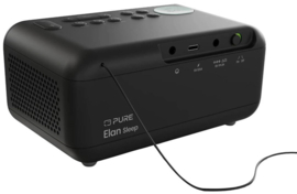 Pure Sleep digitale stereo DAB+ en FM wekker klok radio met Bluetooth, zwart