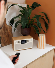 Pure Classic H6 stereo digitale DAB+ en FM radio met Bluetooth, Wit Eiken