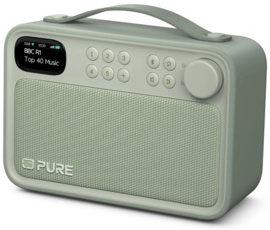 Pure Bloom vrolijke draagbare en oplaadbare radio voor binnen en buiten met DAB+ en FM met Bluetooth ontvangst, sage