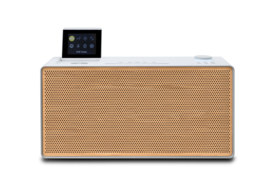 Pure Evoke Home Wood Edition alles-in-1 stereo muzieksysteem met CD, DAB+, internetradio, Spotify en Bluetooth, Cotton White - Cherry Wood Grill