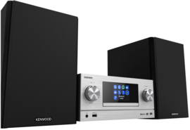 Kenwood M-9000S stereo smart Hi-Fi systeem met DAB+ en FM radio, internetradio, CD, USB, Bluetooth en Spotify, zilver