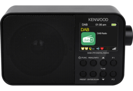 Kenwood CR-M30DAB oplaadbare draagbare radio met DAB+, FM en Bluetooth, zwart