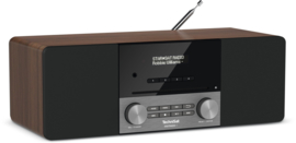 TechniSat DIGITRADIO 3 stereo tafelradio met DAB+ digital radio, FM, Bluetooth, CD-speler en USB, walnoot