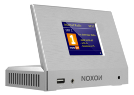 Noxon A120+ audio set top box voor stereo installaties met internetradio, DAB+, FM, USB, Bluetooth en Spotify, zilver
