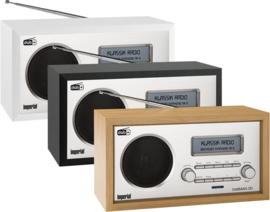 Imperial DABMAN 30 retro houten DAB+ en FM radio, wit