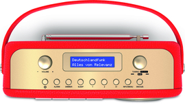 Technisat Transita 130 retro oplaadbare draagbare DAB+ en FM radio met Bluetooth, rood
