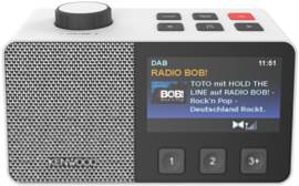 Kenwood CR-M70DAB oplaadbare draagbare SENIOREN radio met DAB+, FM, USB en Bluetooth, WIT