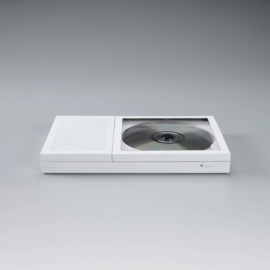km5 Instant Disc Audio Cp2 - draadloze CD speler met accu en Bluetooth, met ingebouwde luidspreker, wit