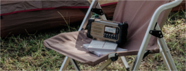 Sangean MMR-99 FM, AM en Bluetooth nood radio met zonnepaneel en dynamo, Forest Green