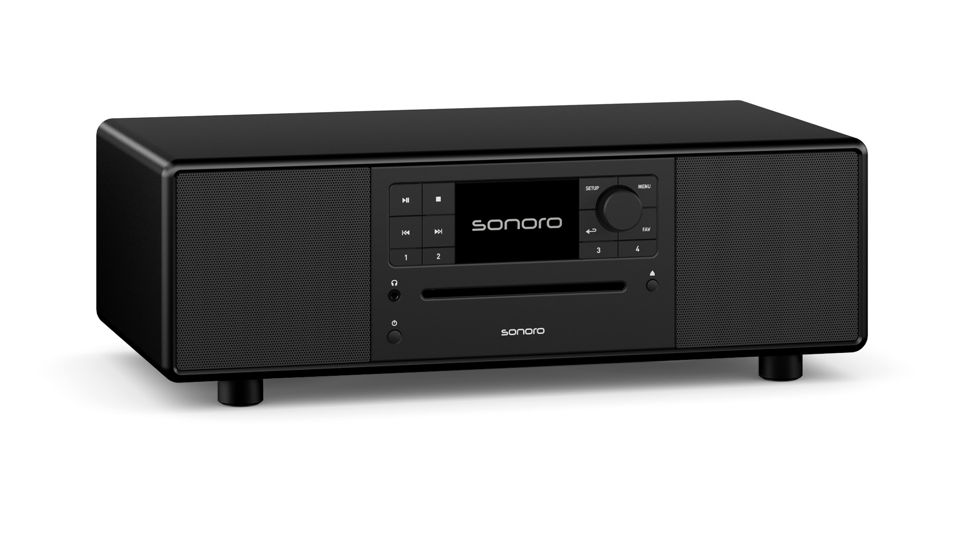 Sonoro Prestige stereo internetradio met DAB+, FM, CD, Spotify en Bluetooth, Matt Black - Black
