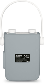 TechniSat DigitRadio 30 DAB+ en FM badkamer radio met Bluetooth ontvangst en oplaadbare accu, grijs
