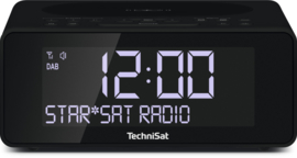 TechniSat DigitRadio 52 stereo wekker radio met DAB+ en FM, draadloos Qi laden, antraciet, OPEN DOOS