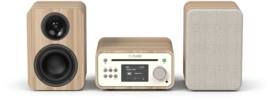 Pure Classic Stereo Mini microsysteem met DAB+ en FM radio met CD en Bluetooth, Wit Eiken