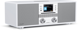 TechniSat DigitRadio 650 alles in 1 stereo hifi audio radio met DAB+ en FM ontvangst, internet radio, CD-speler en Bluetooth streaming, wit