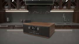 Pure Classic C-D6 stereo digitale DAB+ en FM radio met CD en Bluetooth, Zwart Walnoot, OPEN DOOS