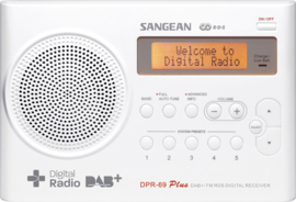 Sangean Traveller 690 (DPR-69+) DAB+ en FM radio met presets, wit