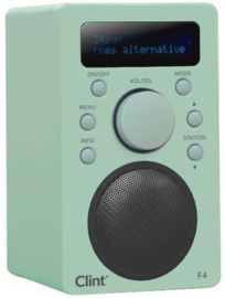 Clint Digital F4 DAB+ en FM radio met accu en Bluetooth audiostreaming, Misty Green