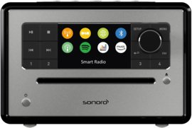 Sonoro Elite X internetradio met DAB+, FM, CD, Spotify en Bluetooth, zwart