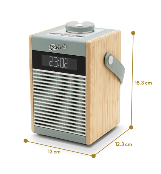 Roberts Rambler Midi portable retro DAB+ radio met FM en Bluetooth, Duck Egg