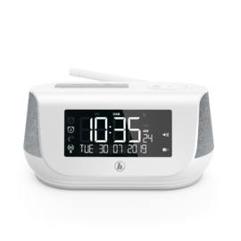 Hama DR36SBT stereo DAB+ en FM wekker radio met Bluetooth en oplaadfunctie, wit