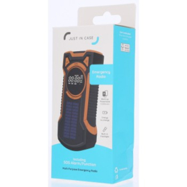 Hama Just in case nood radio powerbank met zaklamp, met handslinger dynamo en zonnepaneel