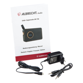 Albrecht DR 750 portable radio met DAB+, FM, Bluetooth, zwart