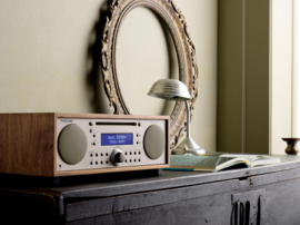 Tivoli Audio Music System+ hifi stereo systeem met DAB+ / FM, Bluetooth, CD-speler en wekkerradio, Walnut - Beige