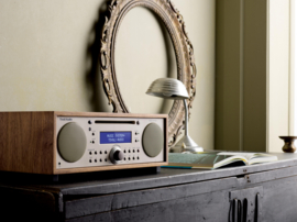 Tivoli Audio Music System+ hifi stereo systeem met DAB+ / FM, Bluetooth, CD-speler en wekkerradio, Walnut - Beige, OPEN DOOS