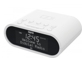 Imperial DABMAN d20 eenvoudige wekkerradio met DAB+ en FM radio, wit