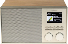 Geneva DeCon S internet, DAB+ en FM radio met Spotify en Bluetooth, champagne - walnut